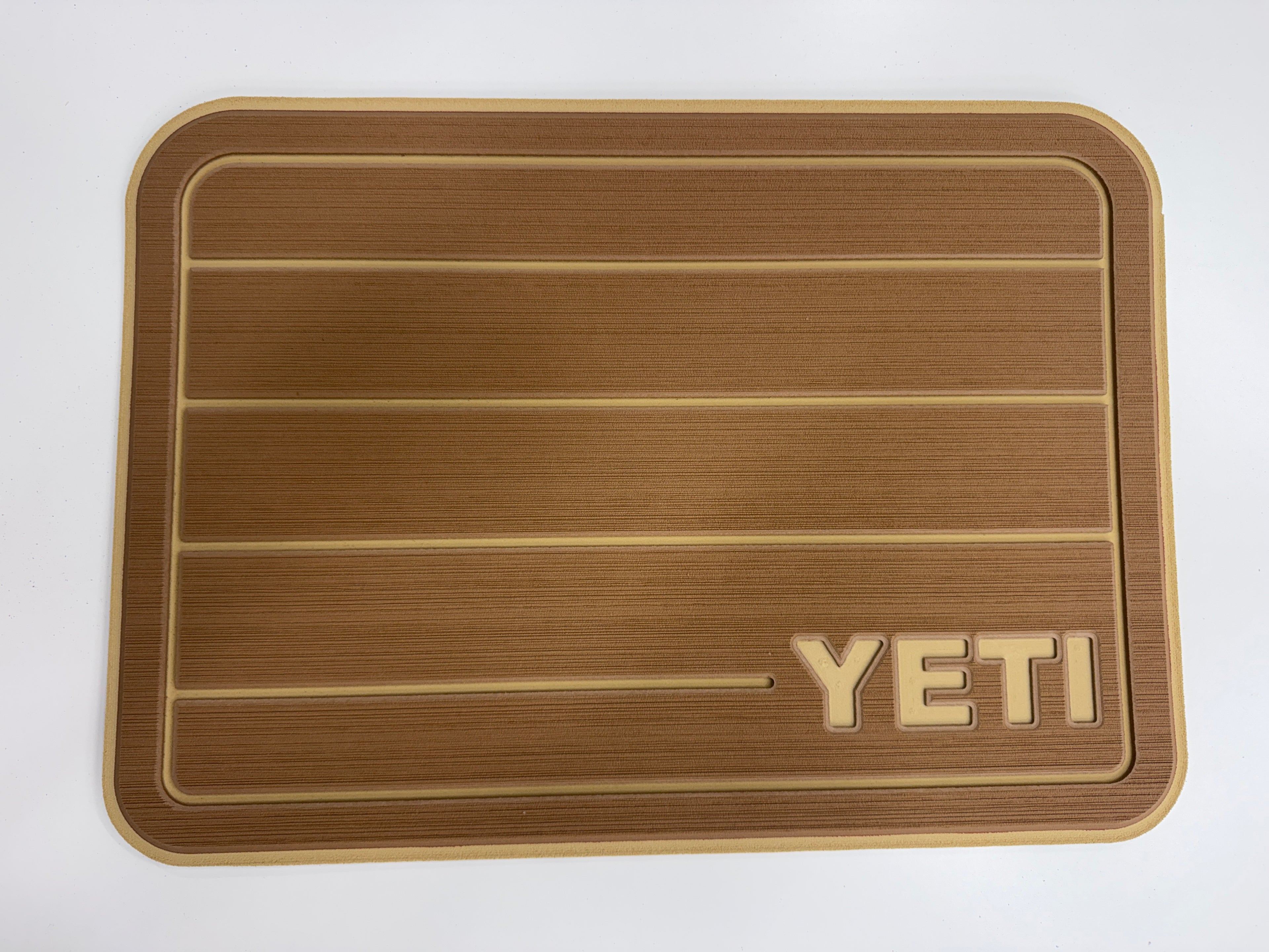 YETI Tundra 45 - Mocha / Camel Faux Teak w/ Logo