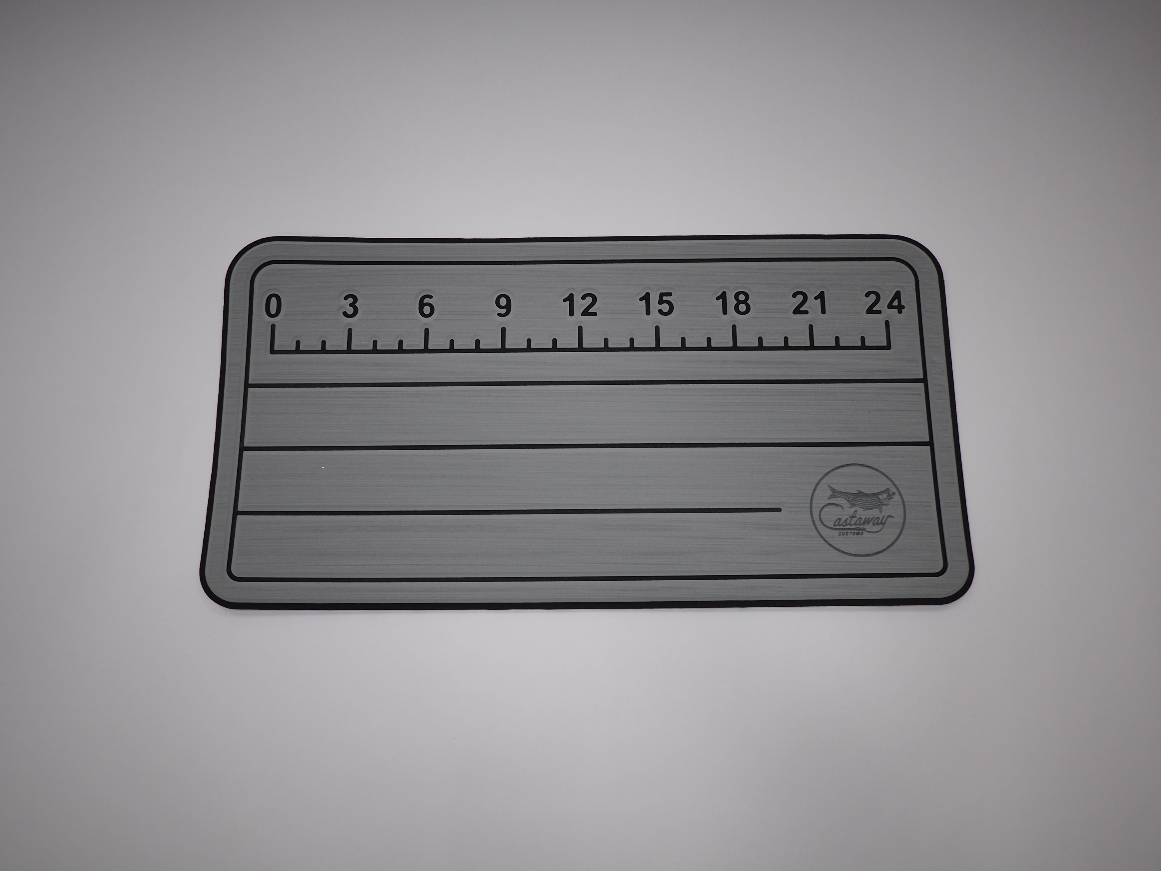 YETI Tundra 65 - Storm Gray / Black Faux Teak w/ Laser Logo and Ruler