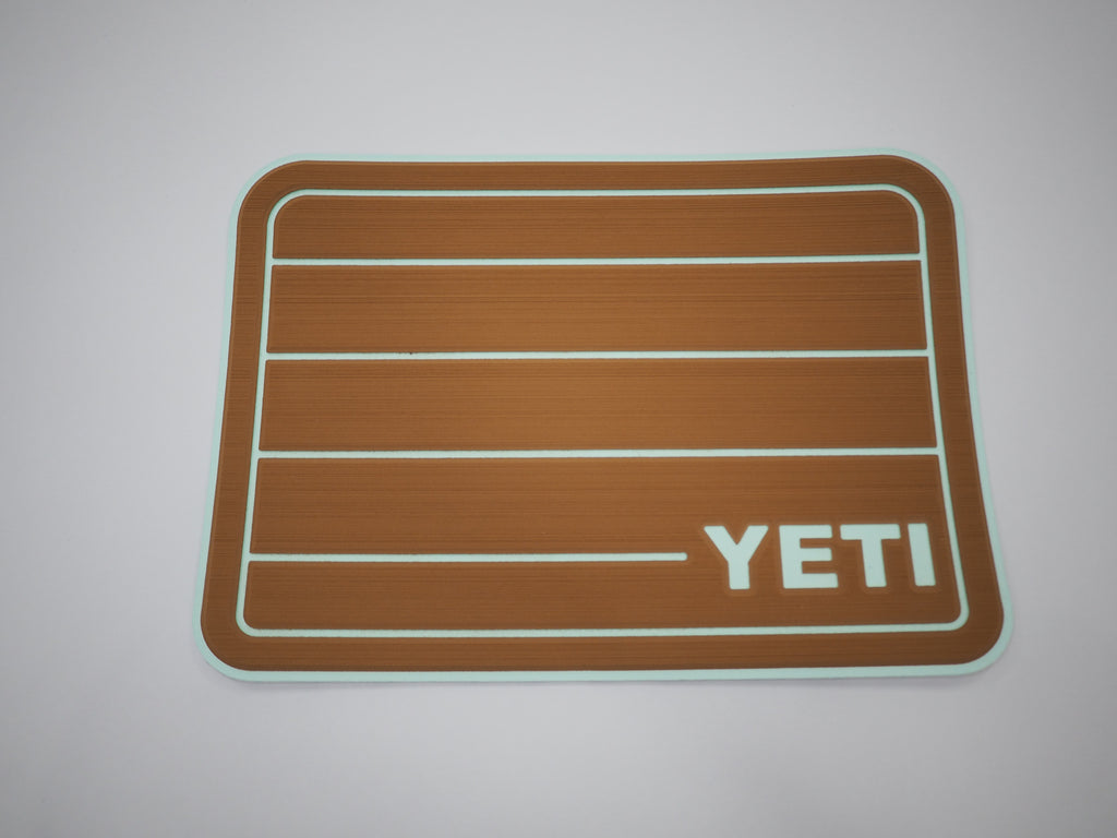 YETI Tundra 35 - Mocha / Seafoam Faux Teak w/Logo