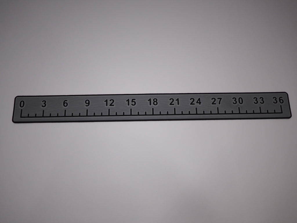 36" SeaDek Fish Ruler - Storm Gray Laser Woodgrain / Black