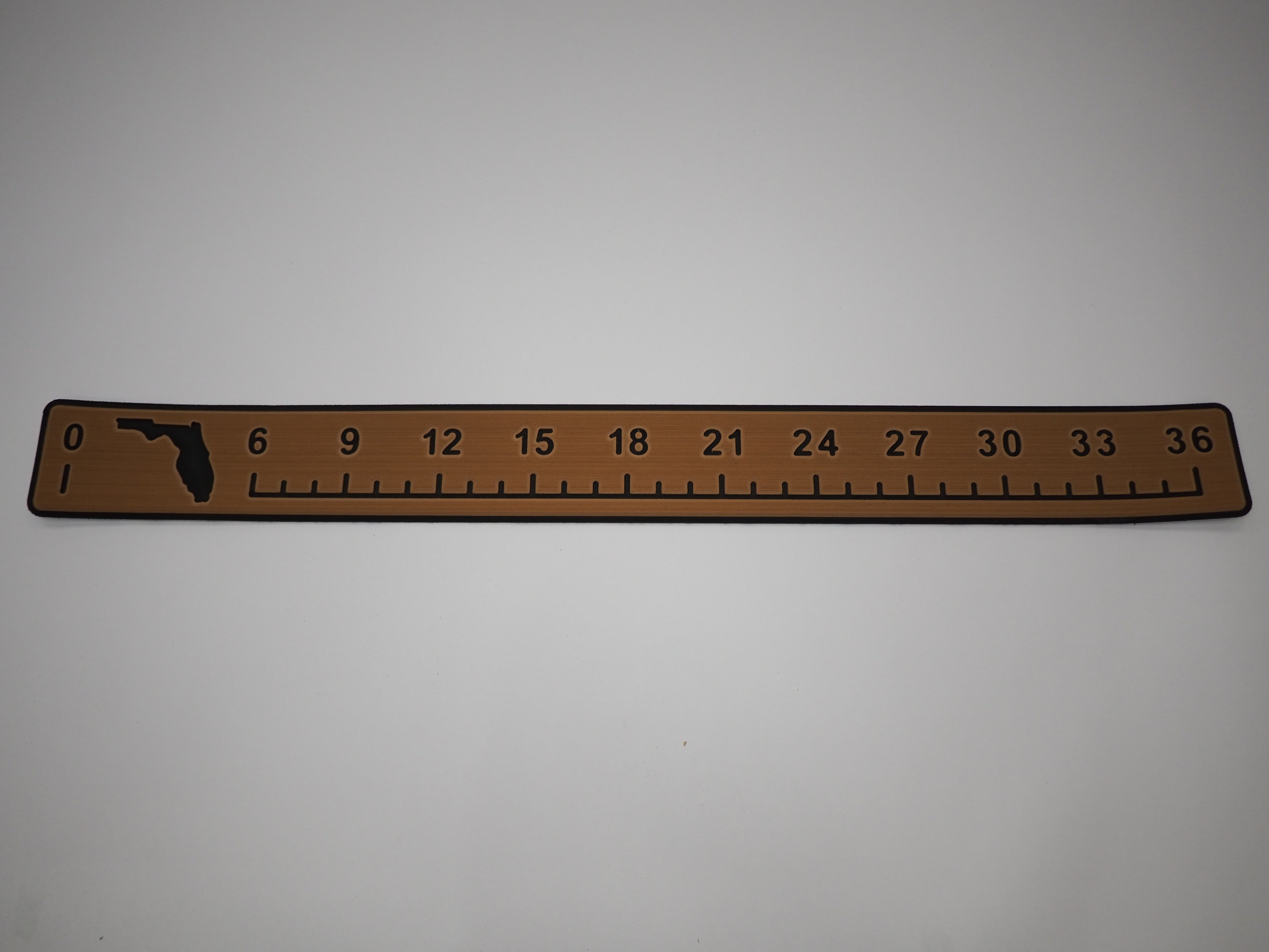 36" SeaDek Fish Ruler - Mocha / Black Florida Edition