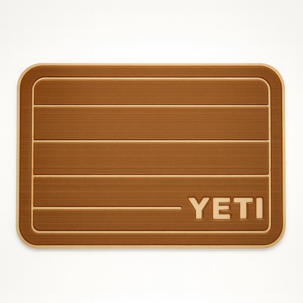 YETI Tundra 45 - Mocha / Camel Faux Teak w/ Logo