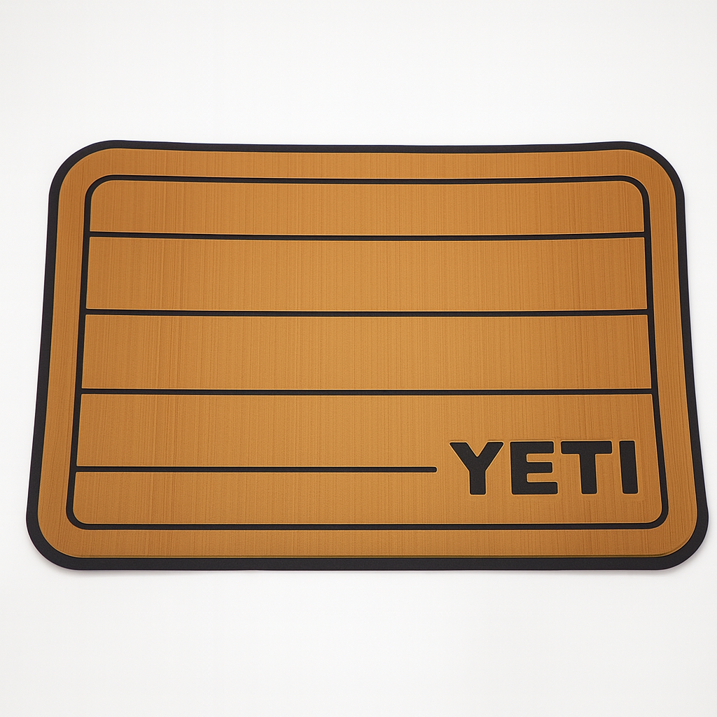 YETI Tundra 35 - Mocha / Black Faux Teak w/Logo