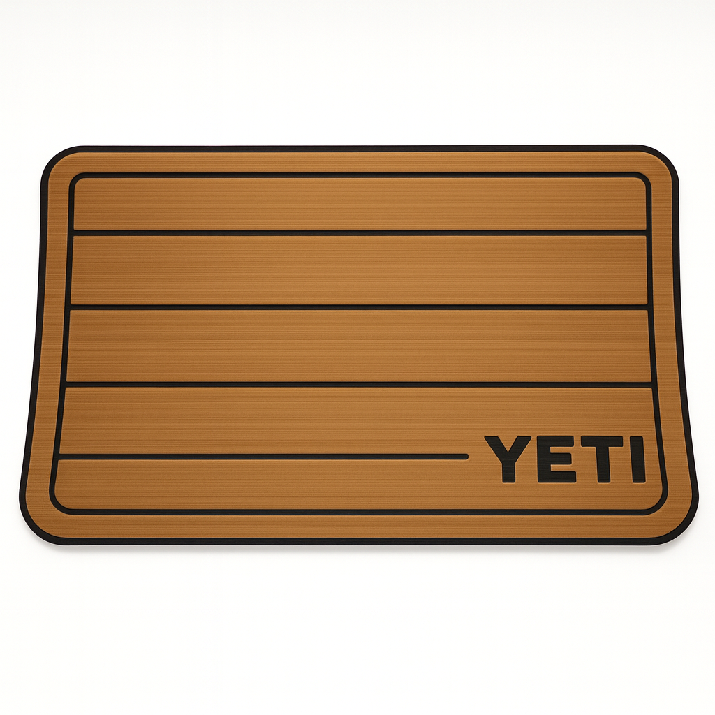 YETI Tundra 45 - Mocha / Black Faux Teak w/ Logo