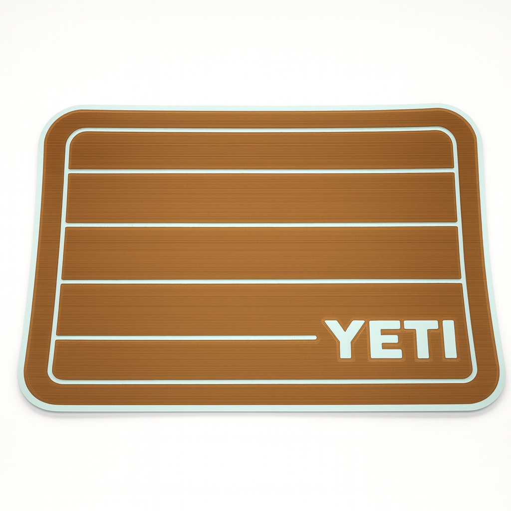 YETI Tundra 35 - Mocha / Seafoam Faux Teak w/Logo