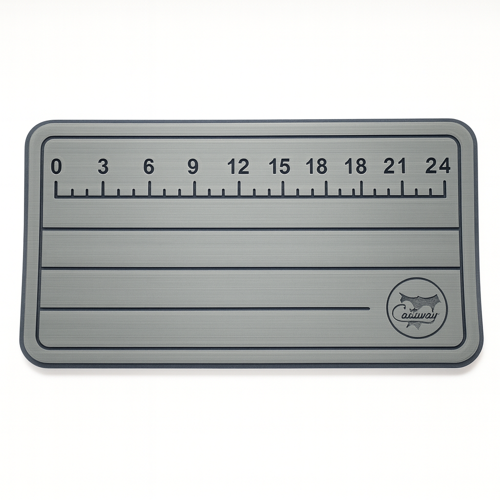 YETI Tundra 65 - Storm Gray / Black Faux Teak w/ Laser Logo and Ruler