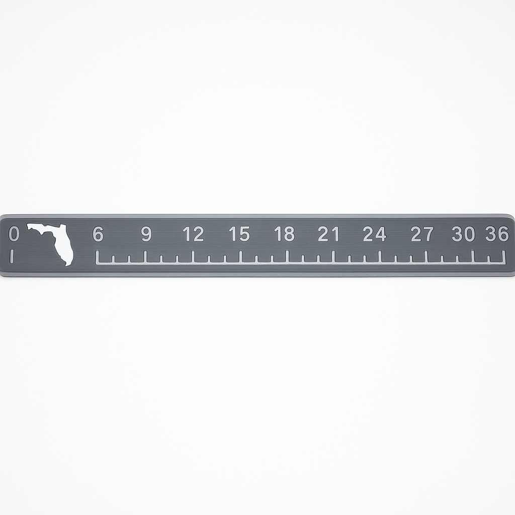 36" SeaDek Fish Ruler - Storm Gray / Cool Gray Florida Edition