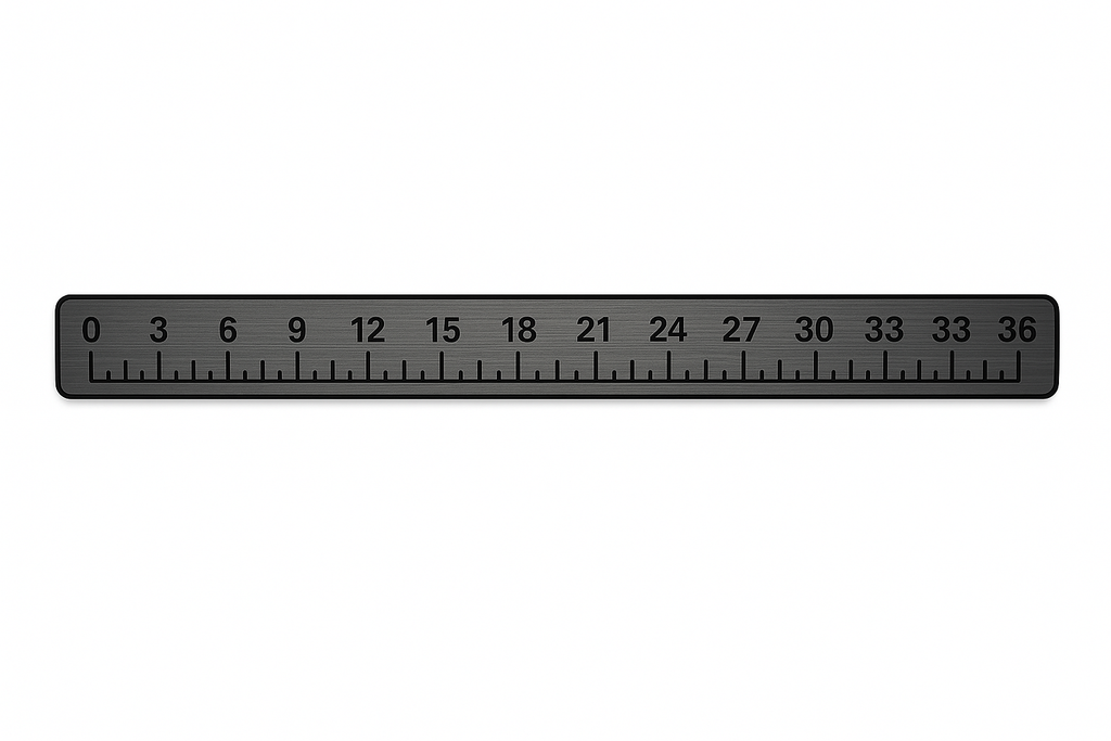 36" SeaDek Fish Ruler - Storm Gray Laser Woodgrain / Black
